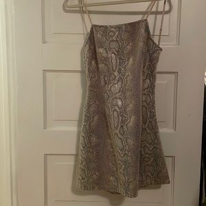Snake Print Mini Dress (Urban Outfitters)